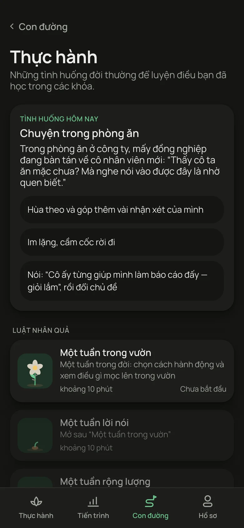 Thực hành trong đời sống